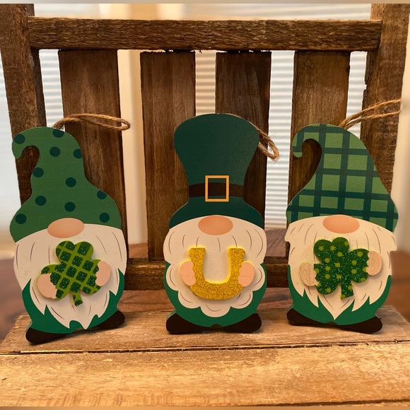 St. Patricks Day Gnome Bundle Of 7, Irish Gnome Decor, Farmhouse Gnome Decor - Picture 15 of 16